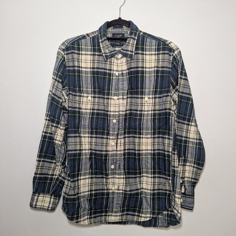 J Crew Flannel Shirt Medium Slim Men's